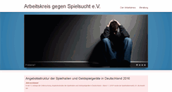 Desktop Screenshot of akspielsucht.de